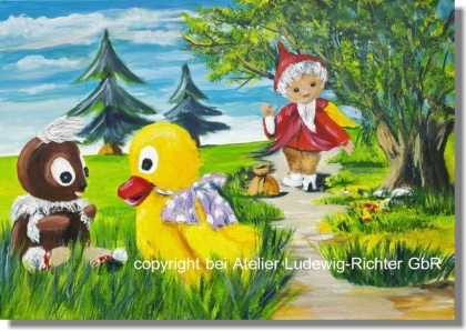Sandmann, Schnatterinchen und Pittiplatsch